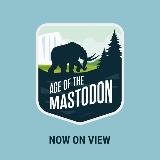 Logo for the new exhibit Age of the Mastodon.