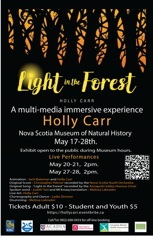 Holly Carr’s Light in the Forest poster.