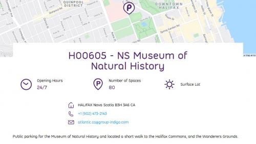 The Museum of Natural History has a pay and display lot.